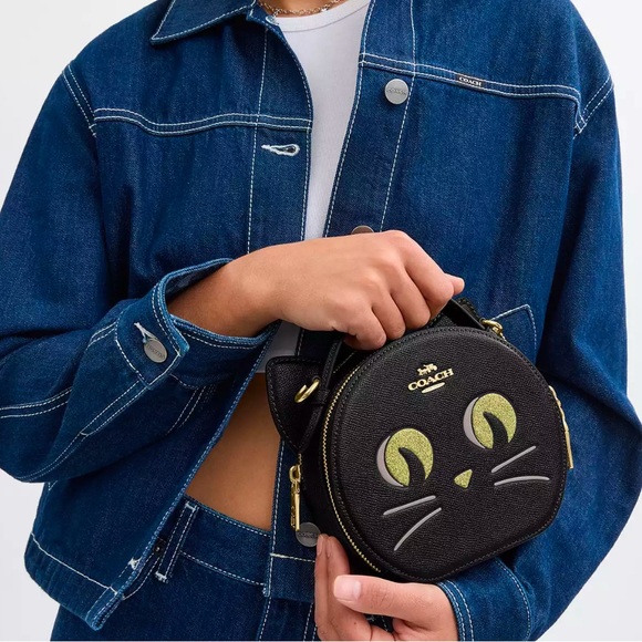 COACH NEW with tags  Canteen Crossbody Bag With Halloween Cat - Picture 3 of 9